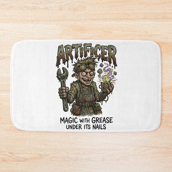 Item preview, Artificer Magic With Grease Under Its Nails Funny RPG designed and sold by Fenay Designs.