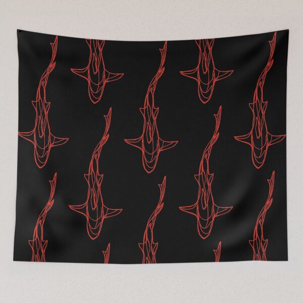 Item preview, Silhouette of a red shark designed and sold by Lagueny.