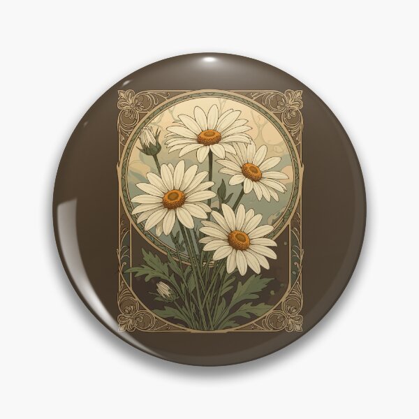 Item preview, Daisy Art Nouveau Elegance Birth Month Flower designed and sold by taiche.