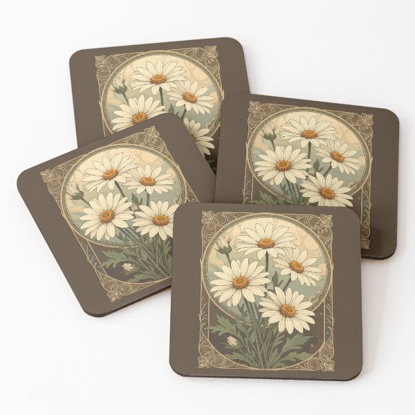 Item preview, Daisy Art Nouveau Elegance Birth Month Flower designed and sold by taiche.