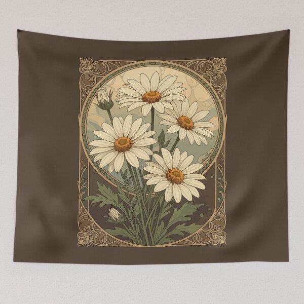 Item preview, Daisy Art Nouveau Elegance Birth Month Flower designed and sold by taiche.