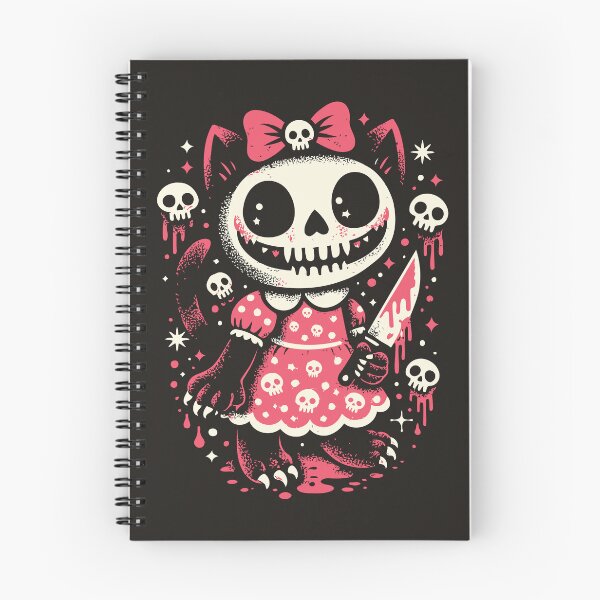 Item preview, Sweet But Stabby Creepy Cute Skull Girl with Knife Gothic Cartoon Design designed and sold by Weasel Graphix.