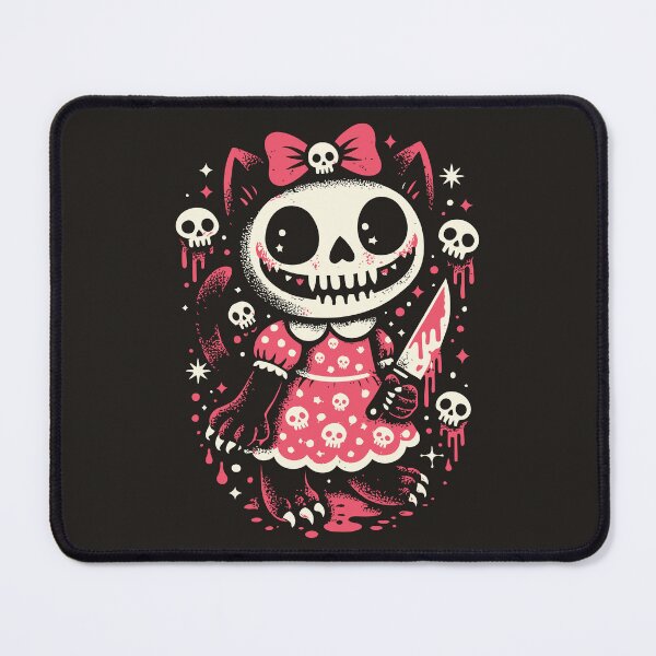 Item preview, Sweet But Stabby Creepy Cute Skull Girl with Knife Gothic Cartoon Design designed and sold by Weasel Graphix.