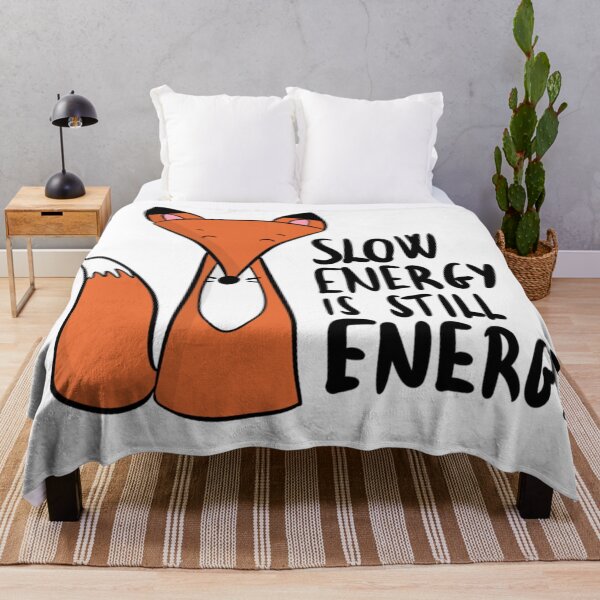 Item preview, Slow Energy Is Still Energy Cute Fox Introvert designed and sold by DesignFreakArt.