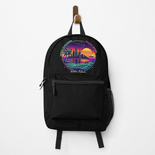 Item preview, Neon Paradise – Miami 2086 Retro Future Emblem Design designed and sold by Dogandesighn.