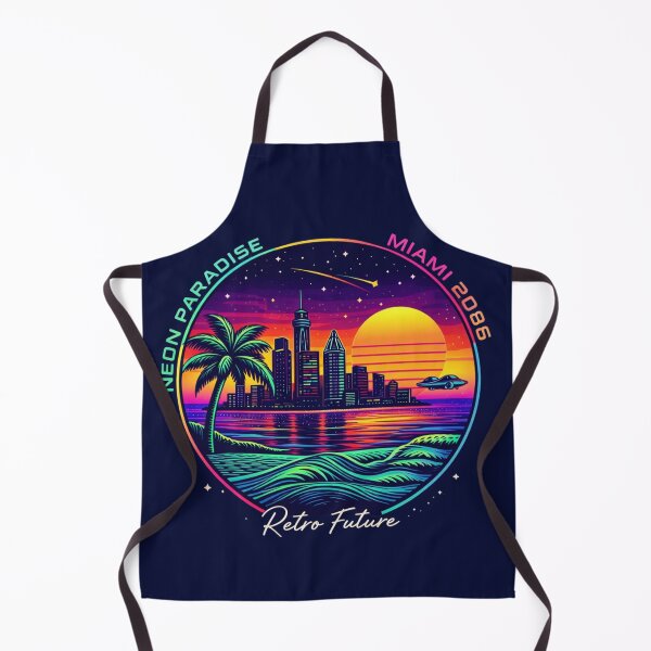 Item preview, Neon Paradise – Miami 2086 Retro Future Emblem Design designed and sold by Dogandesighn.