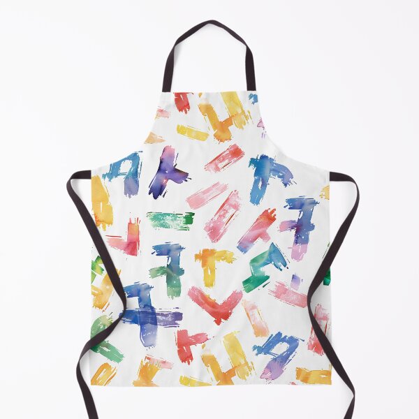 Item preview, Colorful Hangul Brushstroke Pattern – Korean Abstract Watercolor Letter Design designed and sold by Windy-market.