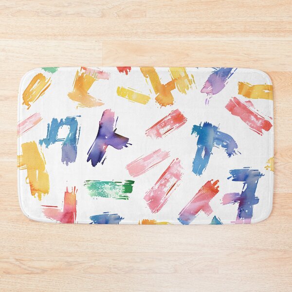 Item preview, Colorful Hangul Brushstroke Pattern – Korean Abstract Watercolor Letter Design designed and sold by Windy-market.