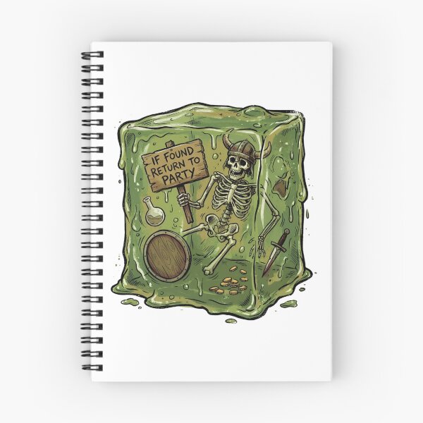 Item preview, If Found Return To Party Funny Gelatinous Cube RPG designed and sold by Fenay Designs.
