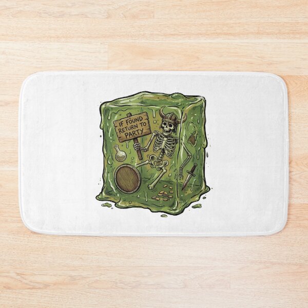 Item preview, If Found Return To Party Funny Gelatinous Cube RPG designed and sold by Fenay Designs.