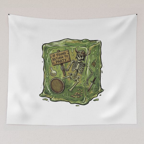 Item preview, If Found Return To Party Funny Gelatinous Cube RPG designed and sold by Fenay Designs.