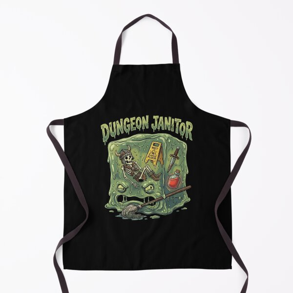 Item preview, Dungeon Janitor Wet Floor Funny Gelatinous Cube Monster designed and sold by Fenay Designs.