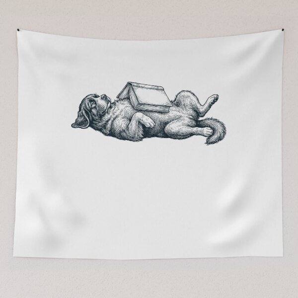 Item preview, Funny Newfoundland Reading Book Nap Dog Lover designed and sold by DoodleTortle.