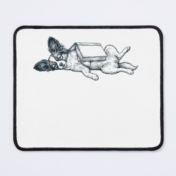 Item preview, Funny Papillon Reading Book Nap Dog Lover designed and sold by DoodleTortle.