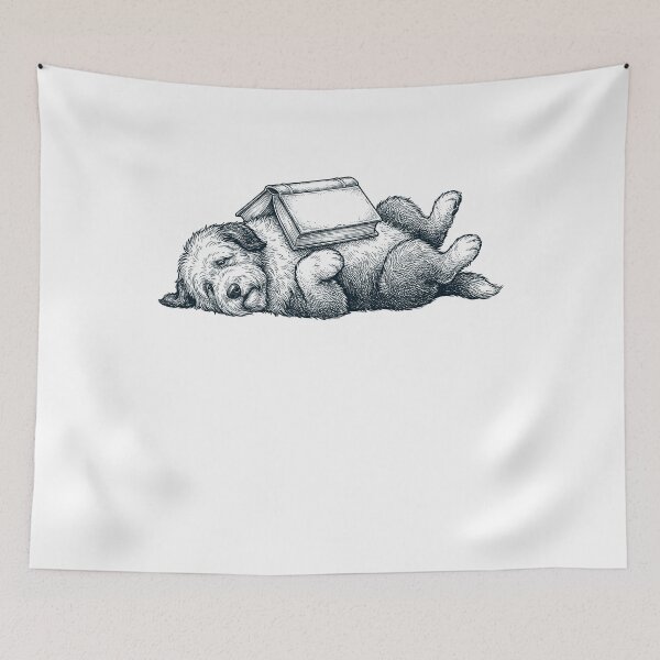 Item preview, Funny Old English Sheepdog Reading Book Nap Dog Lover designed and sold by DoodleTortle.