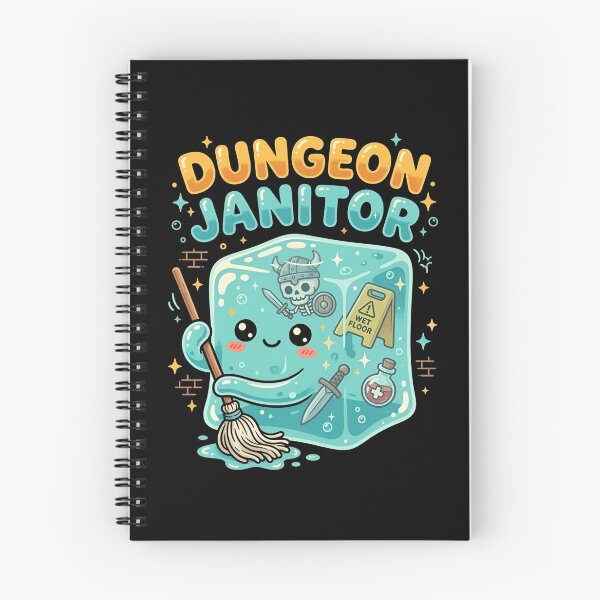 Item preview, Cute Dungeon Janitor Wet Floor Gelatinous Cube RPG designed and sold by Fenay Designs.