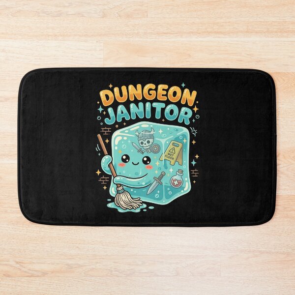 Item preview, Cute Dungeon Janitor Wet Floor Gelatinous Cube RPG designed and sold by Fenay Designs.