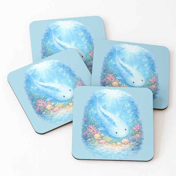 Item preview, Dreamy Blue Whale Underwater Garden designed and sold by blankTeeShirt.