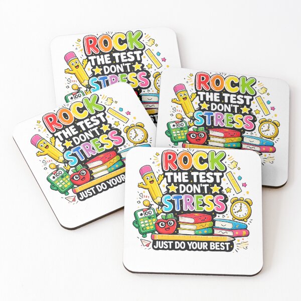 Item preview, Rock the Test Don’t Stress Funny School Motivation Design designed and sold by MAHverse.