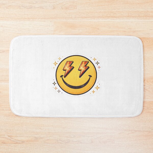Item preview, Retro Lightning Eyes Smiley Sticker – Cool Aesthetic Emoji Design designed and sold by Dasts Cart.