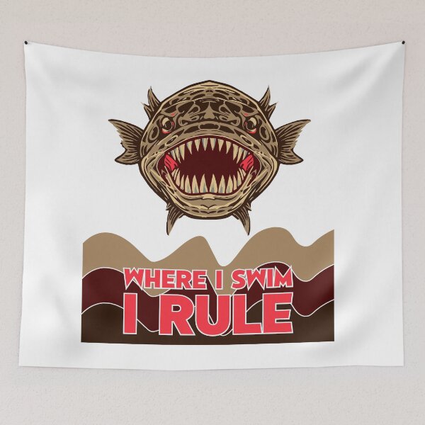 Item preview, Where I Swim I Rule Snake Head Fish designed and sold by Stag Prime Shop.
