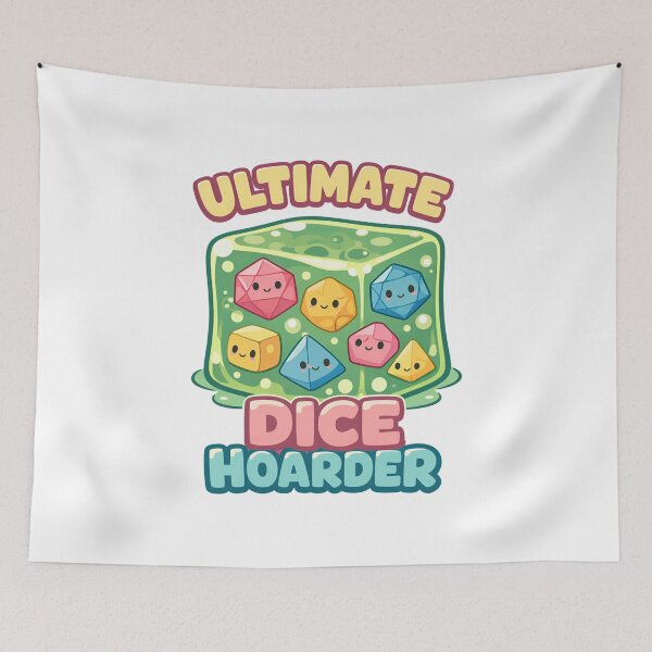 Item preview, Ultimate Dice Hoarder Cute Gelatinous Cube Polyhedral designed and sold by Fenay Designs.