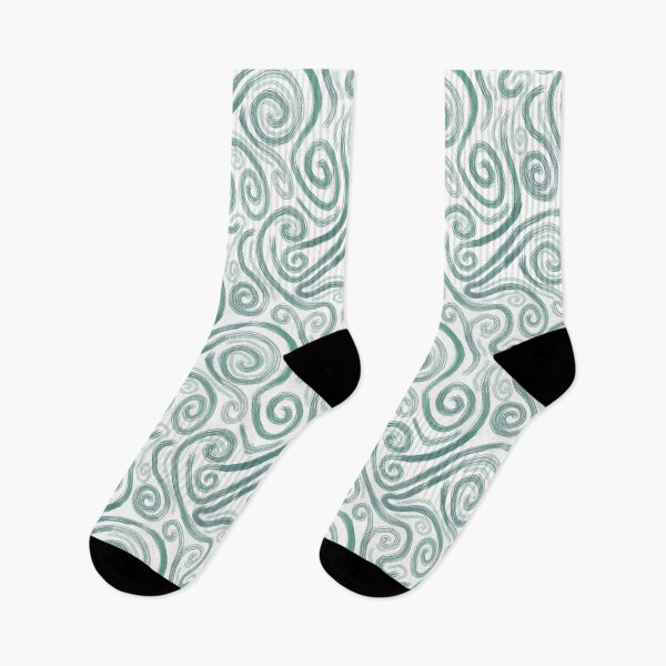 Item preview, Whimsical Teal Wind Swirls Abstract Pattern designed and sold by Seamlessly Buffalo.