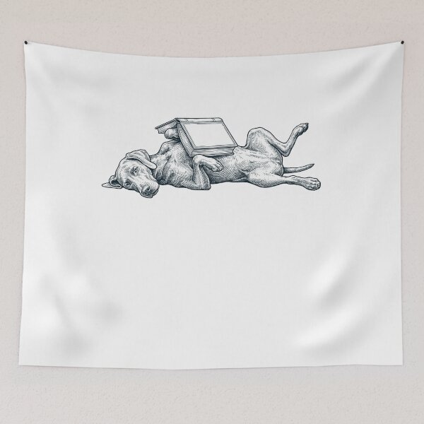 Item preview, Funny Weimaraner Reading Book Nap Dog Lover designed and sold by DoodleTortle.