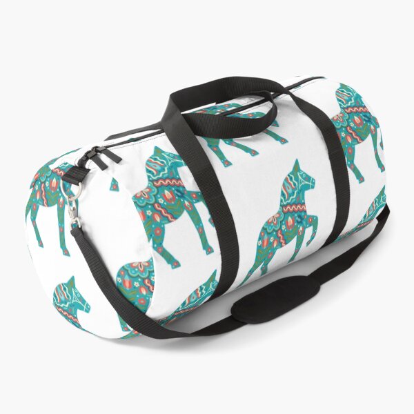 Item preview, Turquoise Dala Horse – Scandinavian Folk Art Fusion by heidiannemorris © designed and sold by FOLK ART FUSION by heidiannemorris.