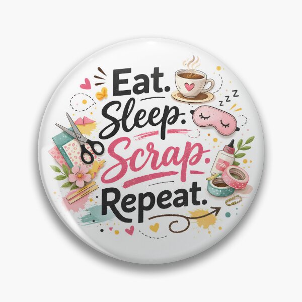 Item preview, Eat Sleep Scrap Repeat – Creative Scrapbooking Lover Design designed and sold by blankTeeShirt.