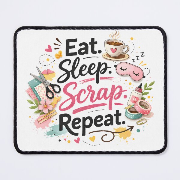 Item preview, Eat Sleep Scrap Repeat – Creative Scrapbooking Lover Design designed and sold by blankTeeShirt.