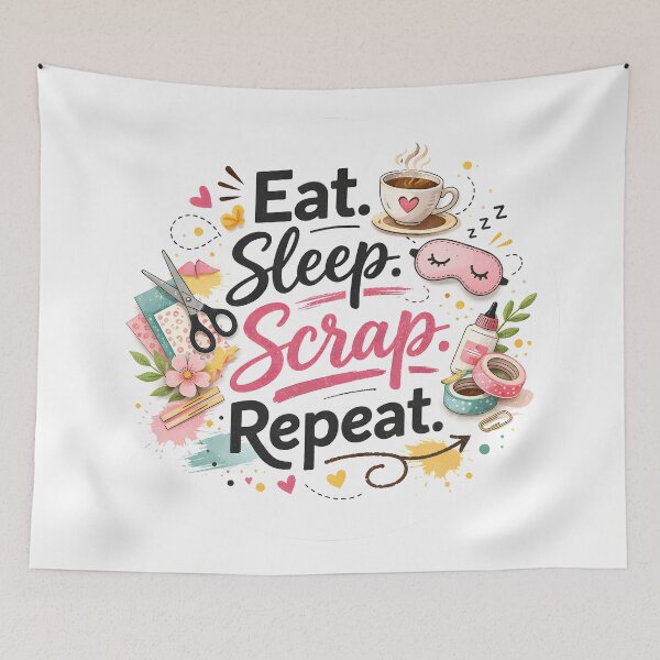 Item preview, Eat Sleep Scrap Repeat – Creative Scrapbooking Lover Design designed and sold by blankTeeShirt.