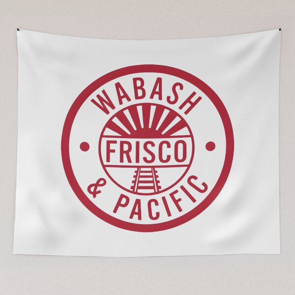 Item preview, Vintage Wabash Frisco and Pacific Railway Steam Engine Line Logo designed and sold by CharlieDesings.