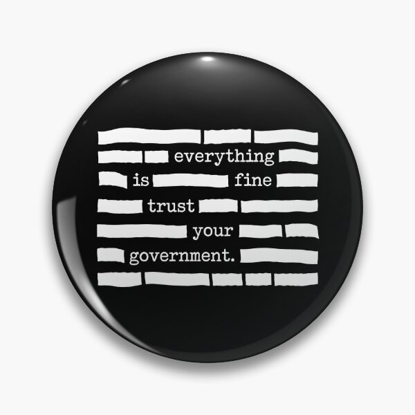 Item preview, Everything Is Fine Trust Your Government - Redacted Files Bumper designed and sold by PixVib.