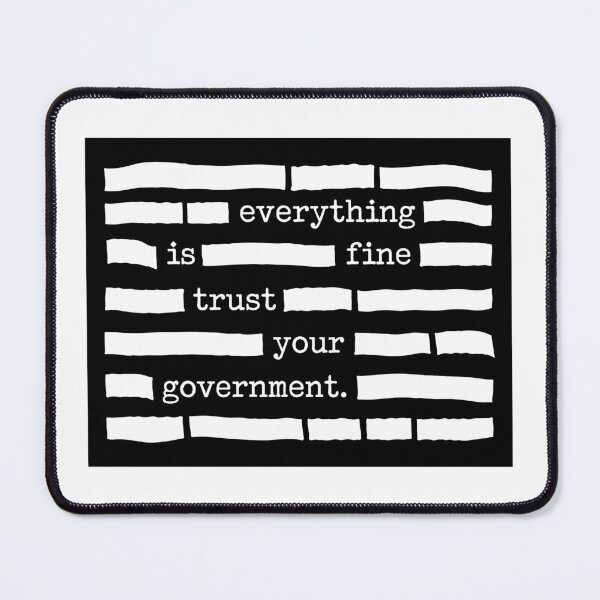 Item preview, Everything Is Fine Trust Your Government - Redacted Files Bumper designed and sold by PixVib.