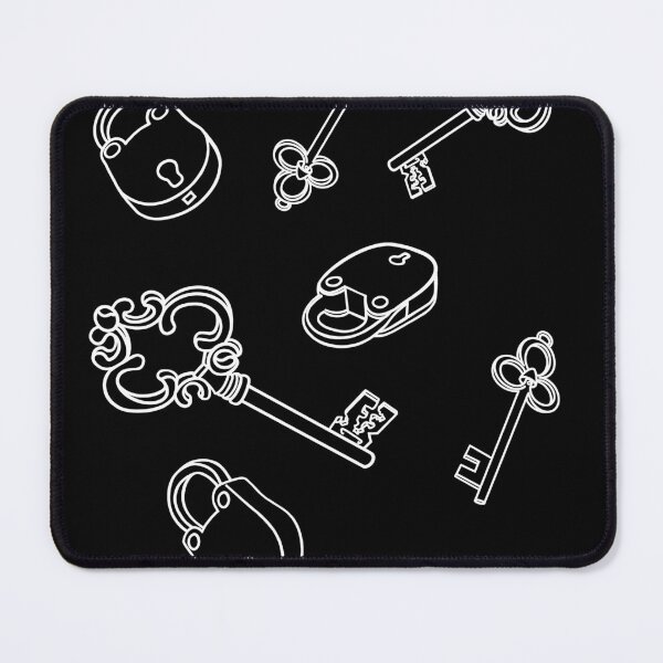 Item preview, Secrets & Keys Pattern. Monochrome. Black and White  designed and sold by KateQR.