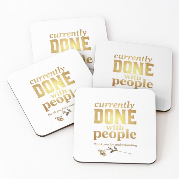 Item preview, Currently Done With People Thank You For Understanding Funny Sarcastic Vintage Quote designed and sold by ThefadedEra.
