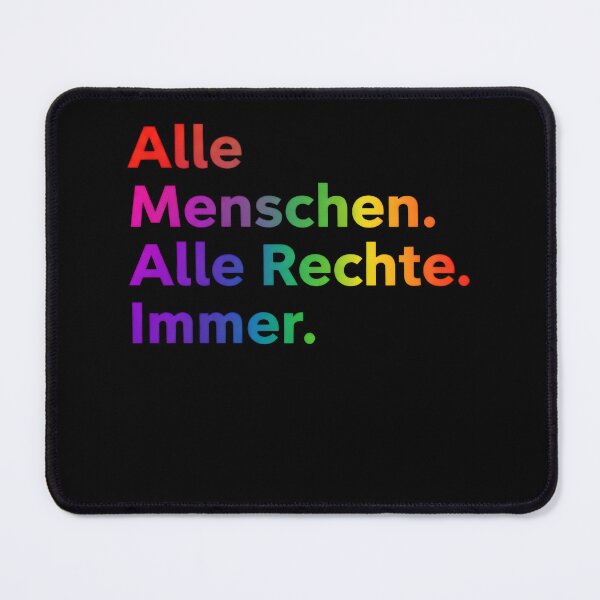 Item preview, Modern Rainbow Typography Human Rights Quote German Text designed and sold by AilinsDesigns.