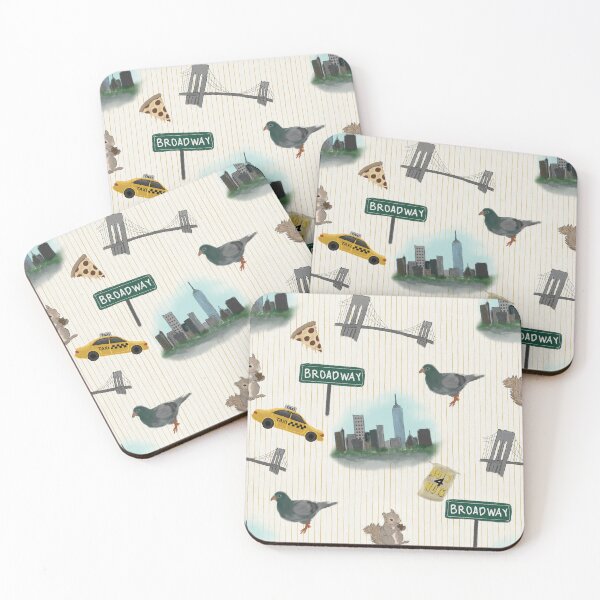 Item preview, New York City Icons Hand Drawn Pattern designed and sold by Seamlessly Buffalo.