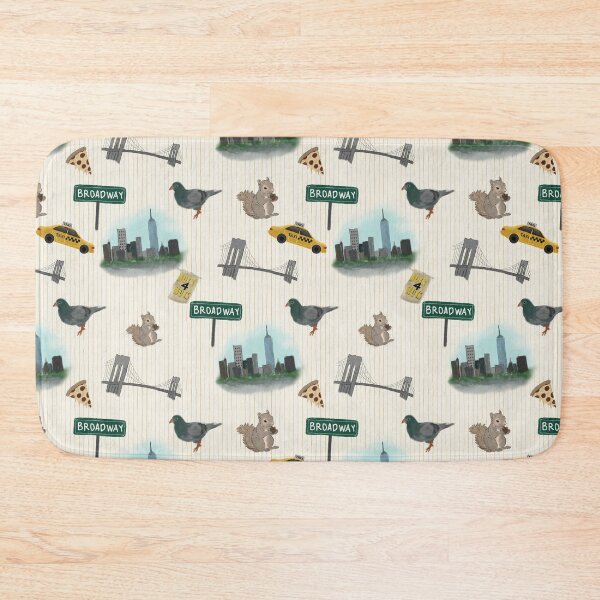 Item preview, New York City Icons Hand Drawn Pattern designed and sold by Seamlessly Buffalo.