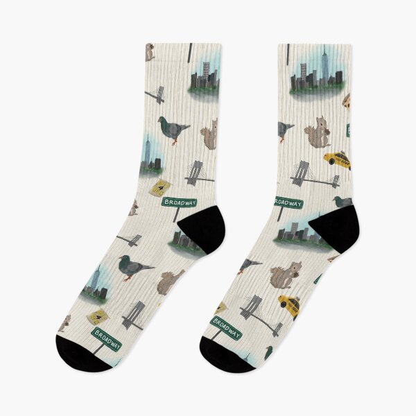 Item preview, New York City Icons Hand Drawn Pattern designed and sold by Seamlessly Buffalo.
