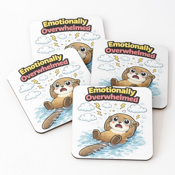 Item preview, Emotionally Overwhelmed Otter – Cute Anxiety Meme designed and sold by Gentlestate.