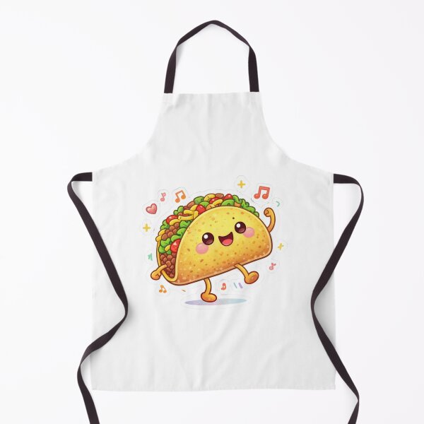 Item preview, Cute Dancing Taco Sticker – Kawaii Food Cartoon Design designed and sold by Dasts Cart.