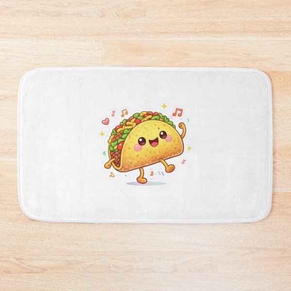 Item preview, Cute Dancing Taco Sticker – Kawaii Food Cartoon Design designed and sold by Dasts Cart.