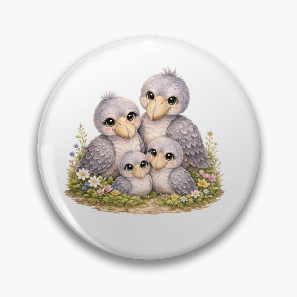 Item preview, Shoebill Family of Four – Adorable Bird Family Art designed and sold by BirdsRbeautiful.