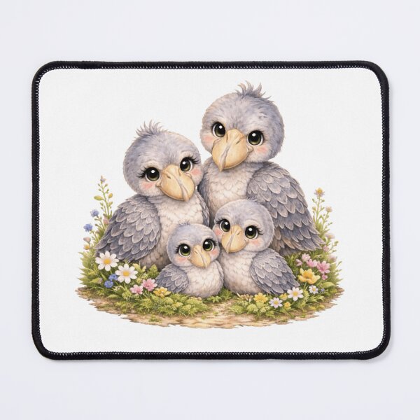 Item preview, Shoebill Family of Four – Adorable Bird Family Art designed and sold by BirdsRbeautiful.