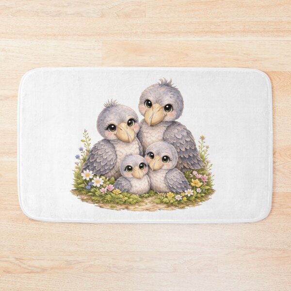 Item preview, Shoebill Family of Four – Adorable Bird Family Art designed and sold by BirdsRbeautiful.