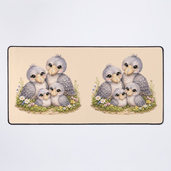Item preview, Shoebill Family of Four – Adorable Bird Family Art designed and sold by BirdsRbeautiful.