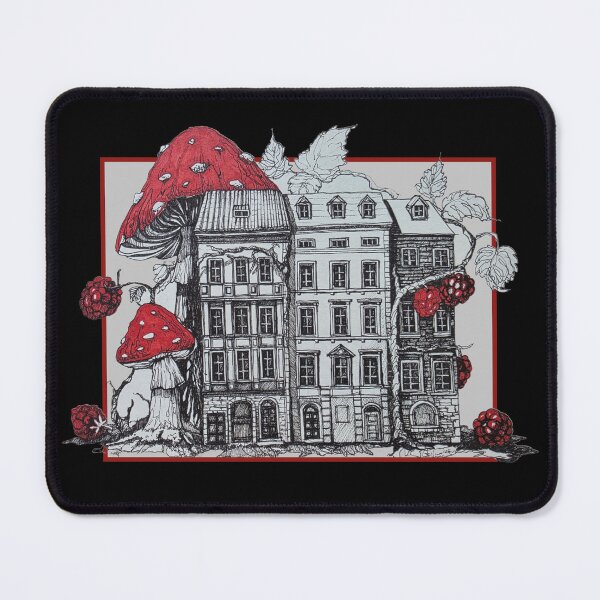 Item preview, Raspberry Suburbia - Hand-Drawn Surreal City Sketch  designed and sold by SKETCHYANDGRAPHIC.