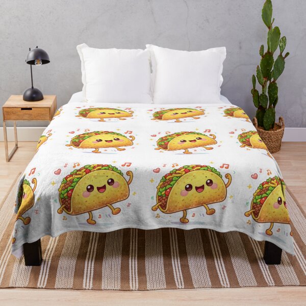 Item preview, Cute Dancing Taco Sticker – Kawaii Food Cartoon Design designed and sold by Dasts Cart.